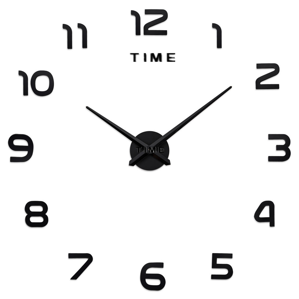 Creative Large DIY Acrylic Mirror Wall Clock (Nordic Style)