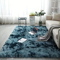 Tie Dye Plush Fabric Rectangle Floor Mat, 47.24x62.99in